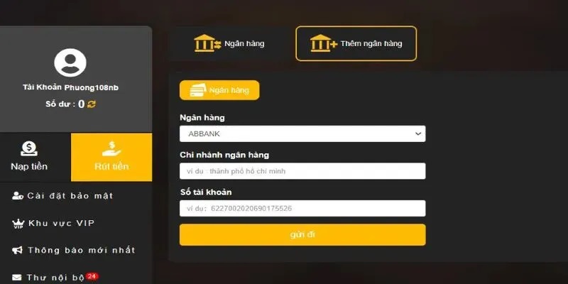 Các bước rút tiền 56WIN nhanh cho người mới